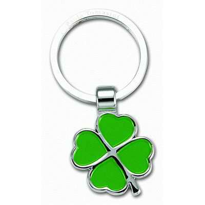 Portachiavi personalizzato in metallo di lusso - Portachiavi a quattro foglie di trifoglio fortunato