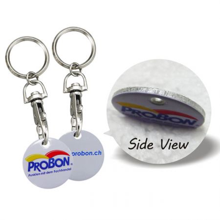supermarket trolley coin key rings
