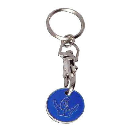 Supermarket Trolley Coin Keyring - coin for supermarket trolley