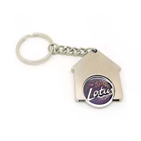 House Shaped Trolley Coin Keyring - House Shaped Trolley Coin Keyring