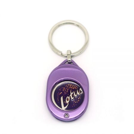 keyring pound coin holder - trolley coin keyring