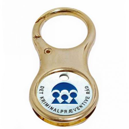 Promotional Trolley Coin Keyrings - keyring coin holder