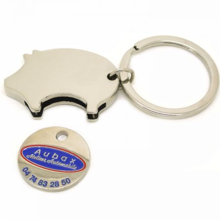 Custom Trolley Coin Token Keychain Holder