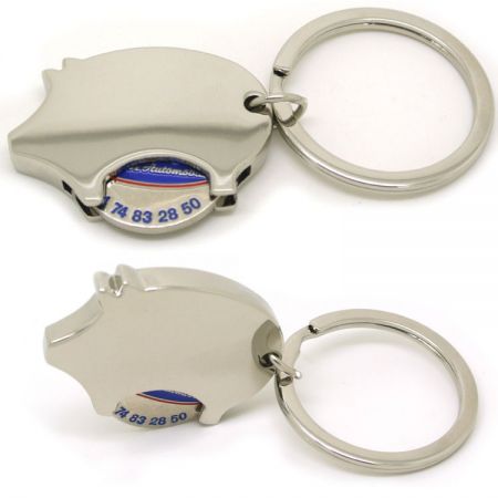 Einkaufswagenmünzen-Schlüsselring-002 - Niedliche Münzschlüsselhalter-002