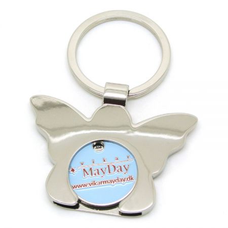 Portachiavi personalizzato con gettone per carrello con logo