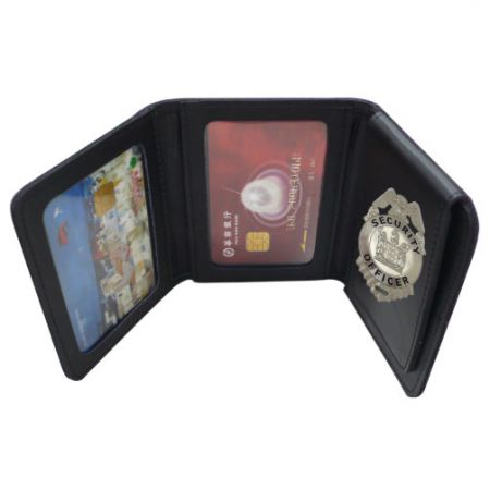 삼중 접이식 배지 지갑 - 경찰 배지 지갑