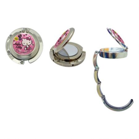 Összecsukható táskaakasztó tükörrel - Összecsukható táskaakasztó tükörrel