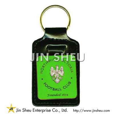 portachiavi in pelle con logo personalizzato