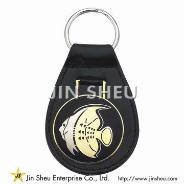 personalized leather key fob