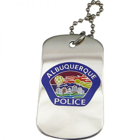 Engraved police dog tag