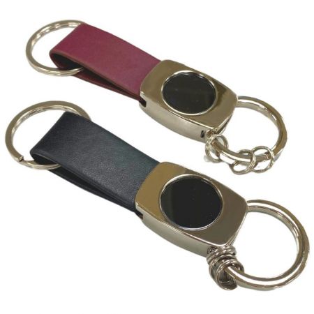 Metal and Leather Keychains - Leather Key Chain Supplier
