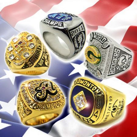 anillos personalizados de campeonato de fútbol americano de fantasía