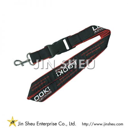 더블 레이어 자카드 레이블이 겹쳐진 랜야드