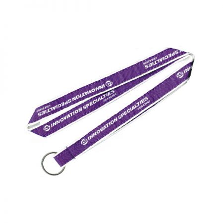 Double Layered Woven Label Overlay Lanyards