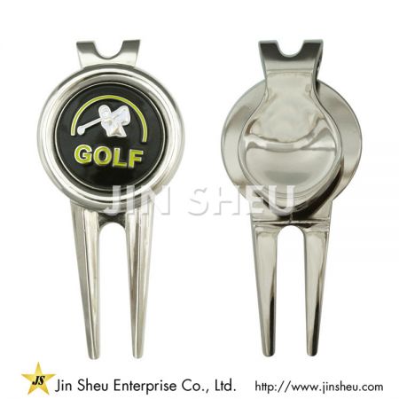 Ferramentas personalizadas para reparar marcas no campo de golfe e marcadores de bola com logotipo