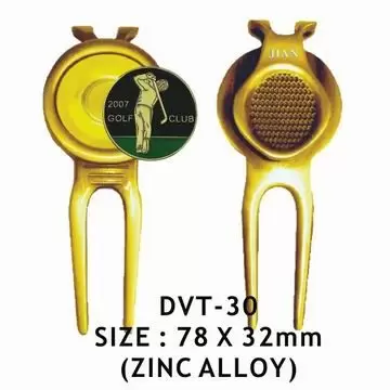 Antique Finished Golf Divot Tool - Customized Golf Ball Markers