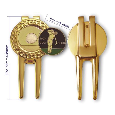 เครื่องมือซ่อมหลุมกอล์ฟโลหะ - เครื่องมือ Divot ที่กำหนดเอง