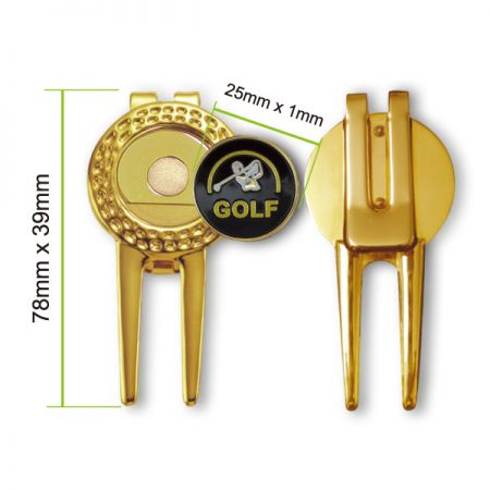 Divot Tools mit individuellen Golfballmarkierungen