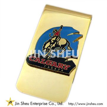custom metal emblem money cash clip