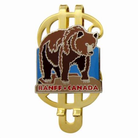 مشابك نقود بشكل علامة الدولار - مشبك نقود معدني بشكل علامة الدولار