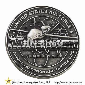 空軍の亜鉛合金コイン
