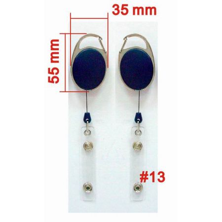 เชือกเส้นเล็กสีดำแบบแยกส่วนที่สะดวกสบายและม้วนป้ายแบบยืดหดได้