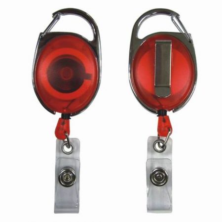 Dây đeo thẻ tự kéo -55 x 36mm viền kim loại