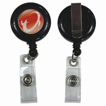 Ausziehbarer Ausweishalter - Durchmesser 32mm, Clip-Rückseite - Ausziehbarer Ausweishalter - Durchmesser 32mm, Clip-Rückseite