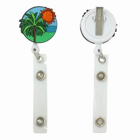 Dây đeo thẻ có thể kéo lại - với Logo PVC - Dây đeo thẻ có thể kéo lại - với Logo PVC