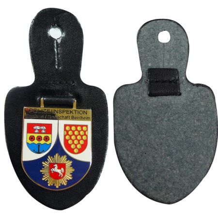leather badge holder police