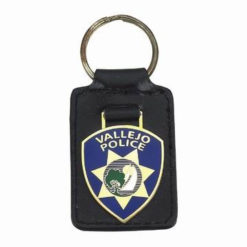 Porte-clés en cuir de police