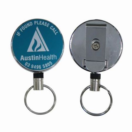 Zwijany uchwyt na identyfikator - metalowy o średnicy 40 mm - Zwijany uchwyt na identyfikator - metalowy o średnicy 40 mm