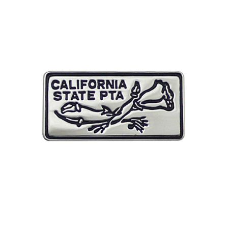 스털링 실버 다이 스트럭 라펠 핀