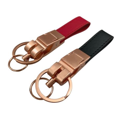 luxury leather keyring