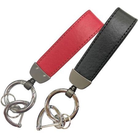 Leather Car Fob Holder - Personalized Leather Keychain