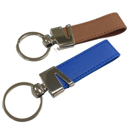 Werbe-Leder-Schlüsselring - Werbe-Leder-Schlüsselanhänger