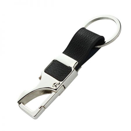 personalized leather keychain