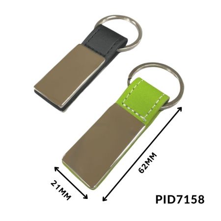 leather key ring with engraving