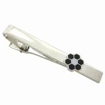 Cut Flower Bar Clasp Tie Clip - customized groomsmen tie clip