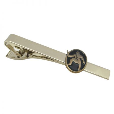 Simple Necktie Tie Bar Clasp Clip - personalized cufflinks and tie clip set