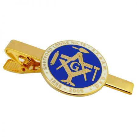 Gold Tone Masonic Tie Bar - Create Your Own Tie Bars & Tie Clips