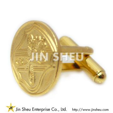 botões de punho banhados a ouro feitos sob medida