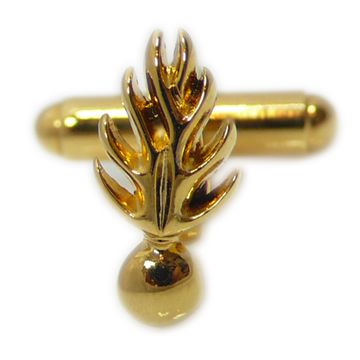 Elegant Gold Leaf Cufflink