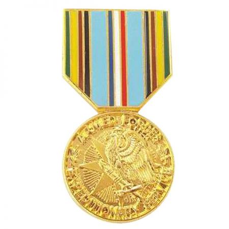 Médaille estampée plaquée or personnalisée