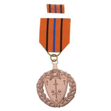 Custom Military Award Medal with Ribbon Drape