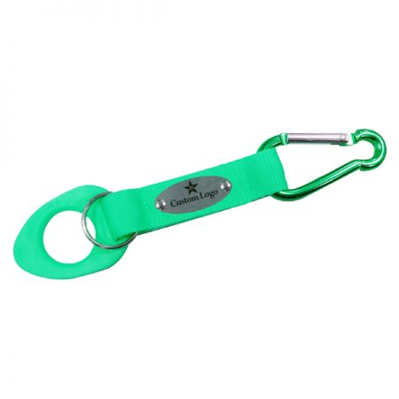 kort karabiner nøglesnor med flaskeholder