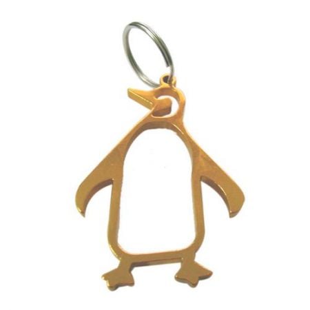 Penguin bottle opener keychain