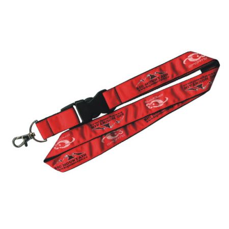 Double Layered Satin Label Overlaid Lanyards - Double Layered Satin Label Overlaid Lanyards