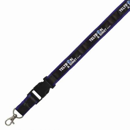 Custom satin lanyards - Double Layered Lanyard With Satin Overlayed