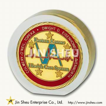 high end challenge coin paper weight